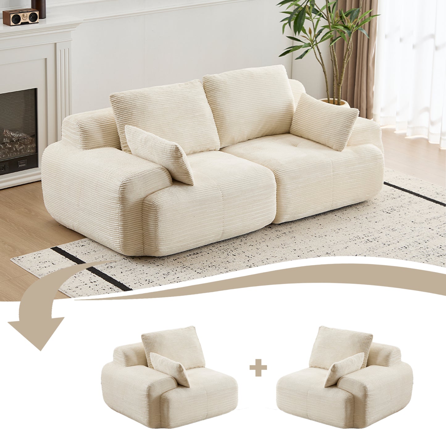 2 Seater Cloud Sofa