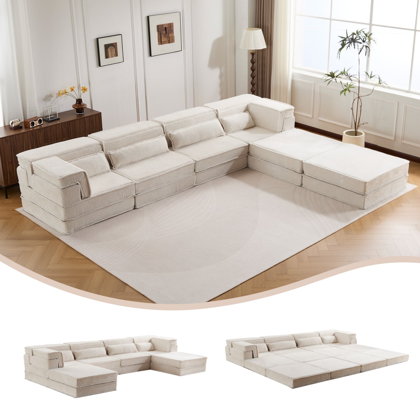 Convertible Floor Sofa Bed