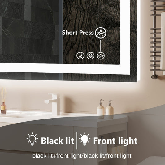 32x40 LED Bathroom Mirror with Anti-Fog & 3 Light Modes